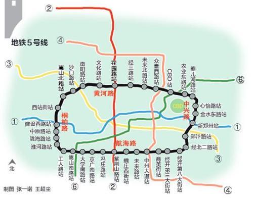 鄭州地鐵5號線最新線路圖及其解讀