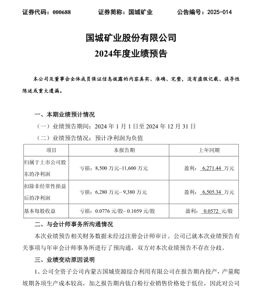 國城礦業(yè)最新公告觀點(diǎn)論述及進(jìn)展